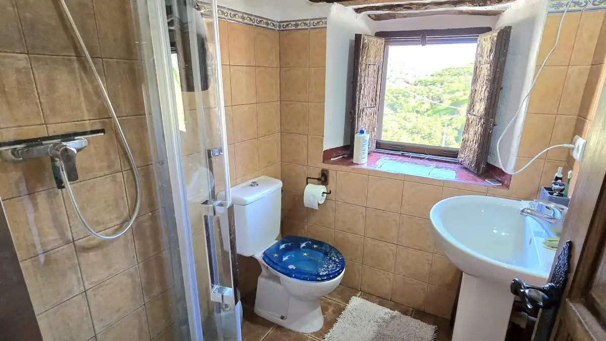 Bathroom of Detached homes for sale in Almáchar  with Air Conditioner, Terrace and Furnished