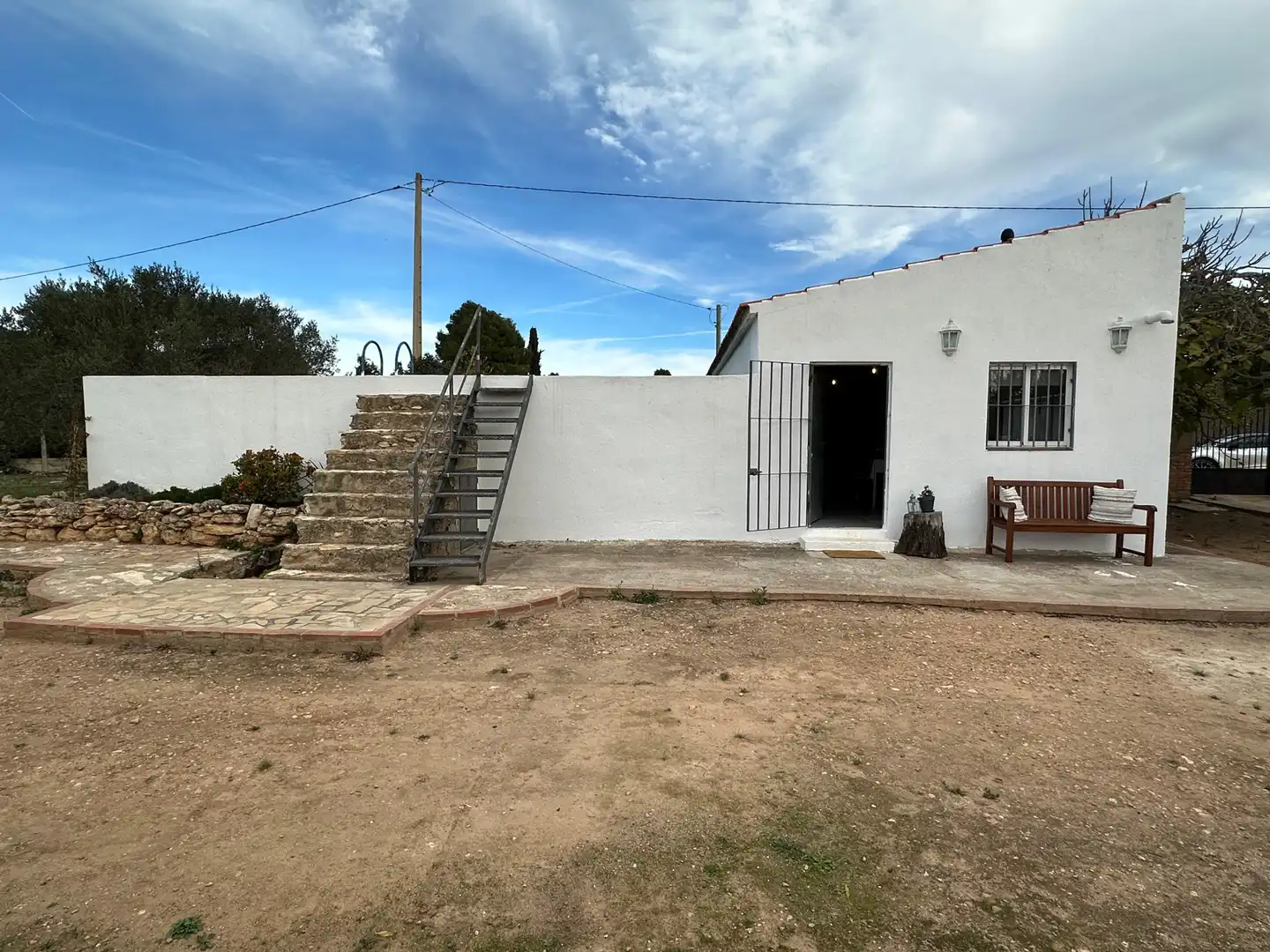 Vista exterior de Finca rústica en venda en El Pla de Santa Maria amb Calefacció, Jardí privat i Traster