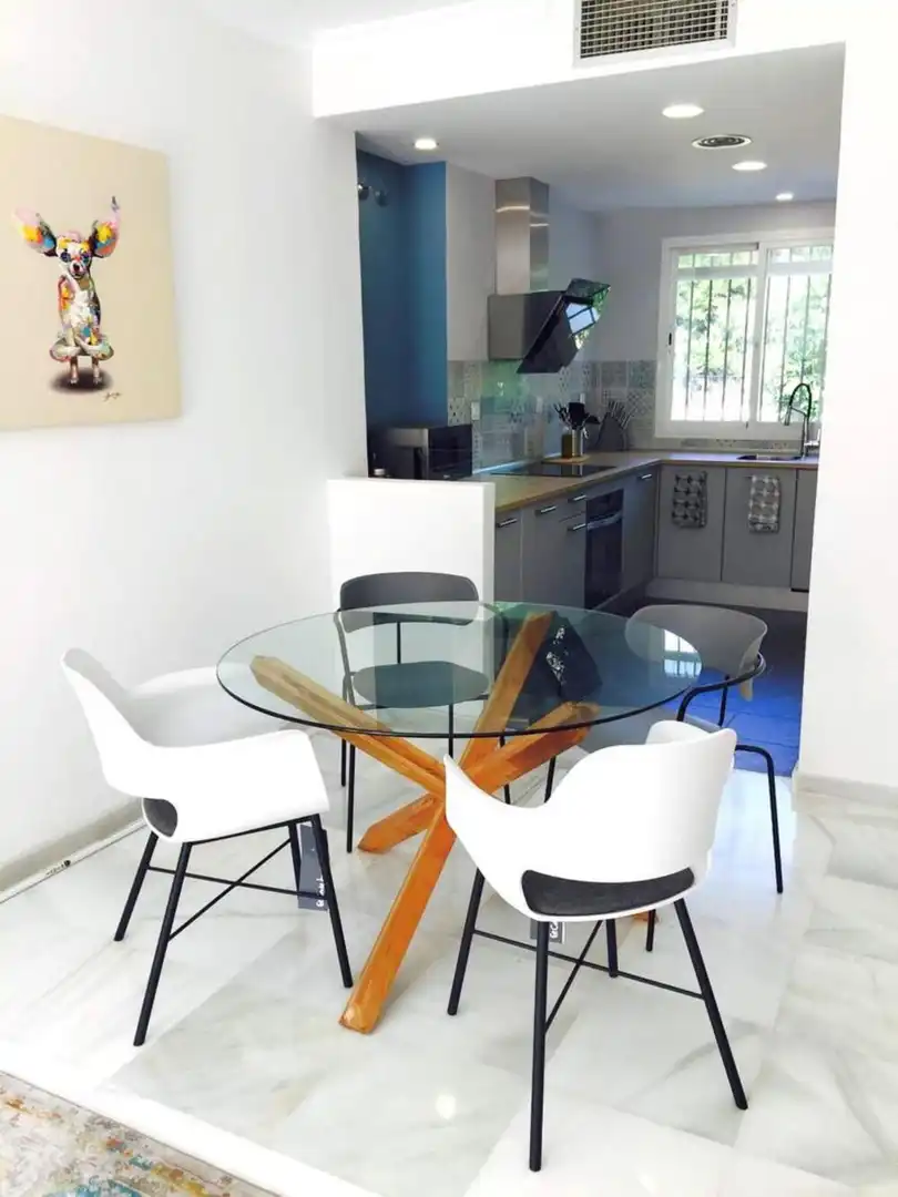 Dining room of Attic for rent in Marbella  with Air Conditioner, Terrace and Swimming Pool
