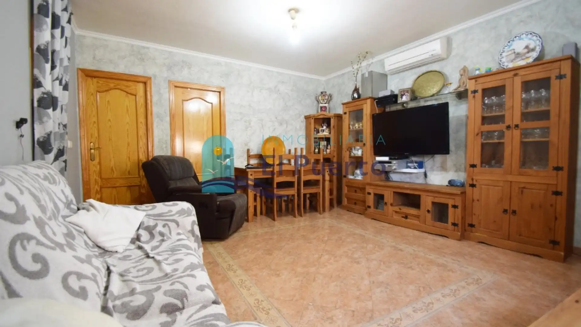 Wohnzimmer von Wohnung zum Verkauf in Mazarrón mit Klimaanlage, Heizung und Terrasse