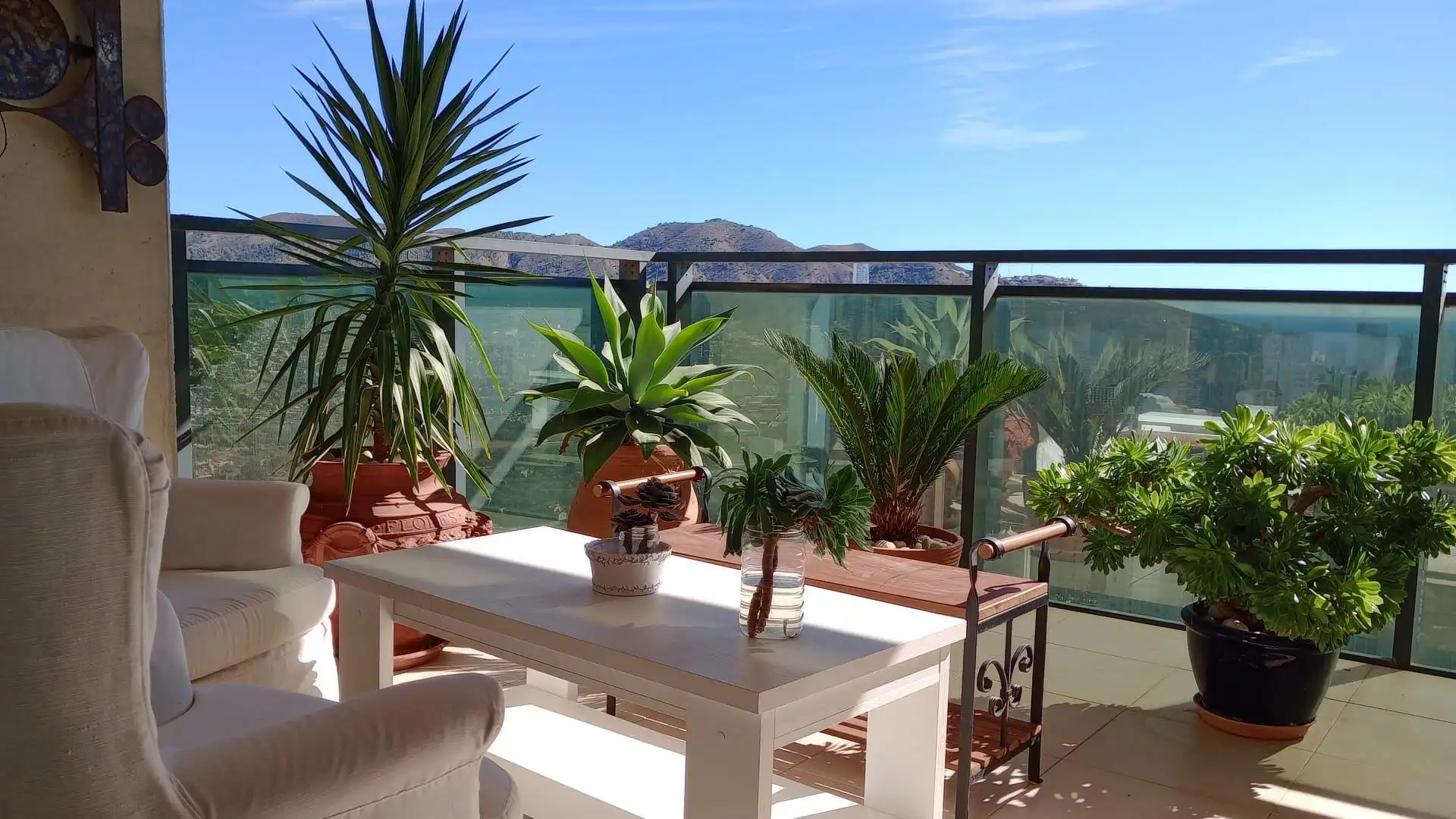 Terrassa de Apartament en venda en Benidorm amb Aire condicionat, Calefacció i Jardí privat