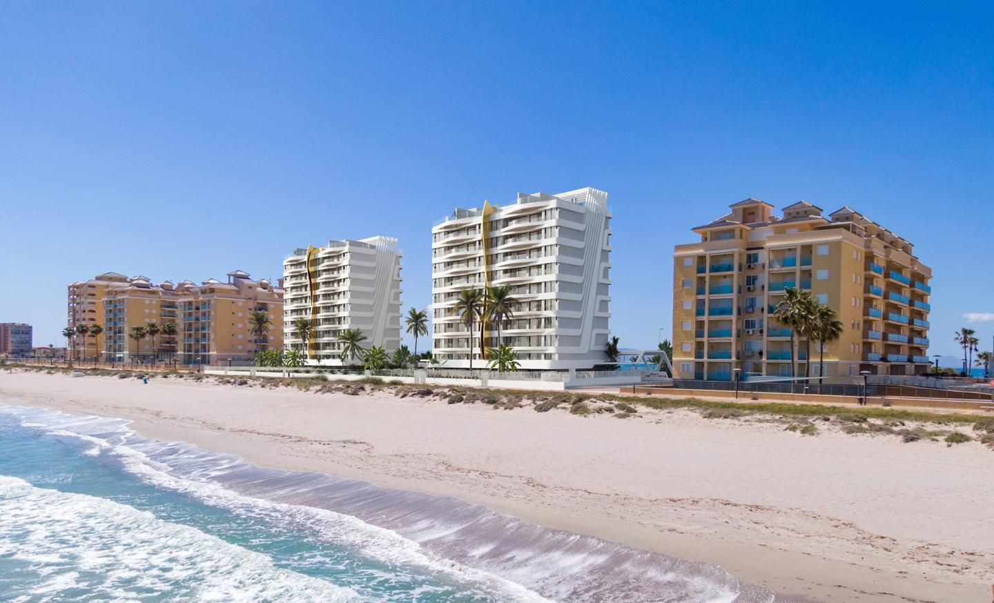 Exterior view of Apartment for sale in La Manga del Mar Menor  with Air Conditioner, Heating and Private garden