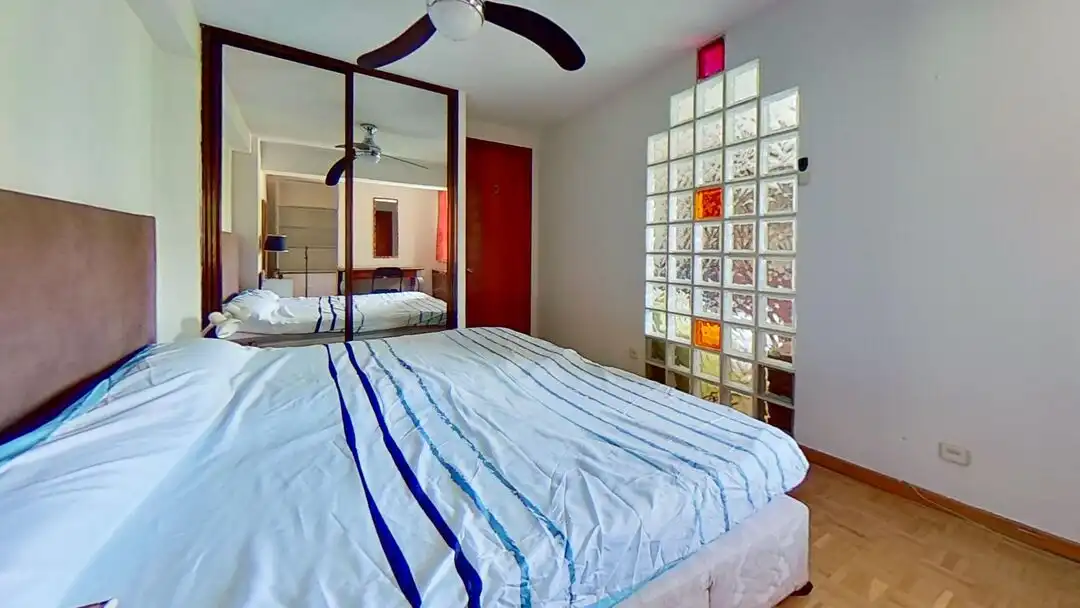 Bedroom of Flat for rent in Madrid  with Heating, Private garden and Swimming Pool
