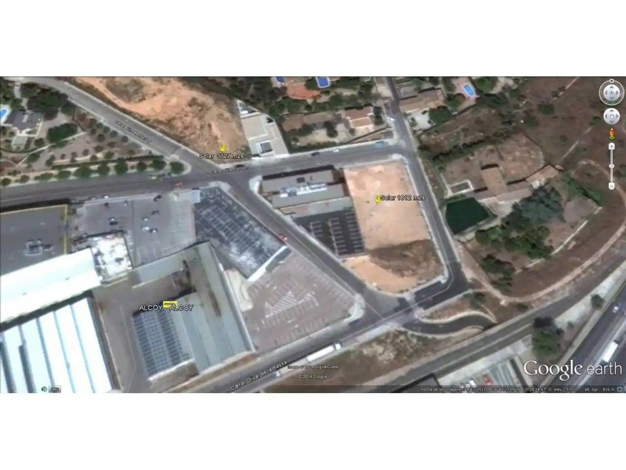 Vista exterior de Terreny industrial en venda en Alcoy / Alcoi