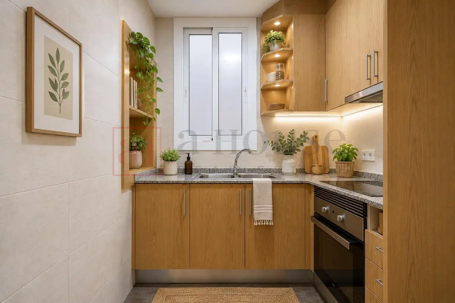 Küche von Wohnung zum Verkauf in Barcelona mit Klimaanlage und Heizung