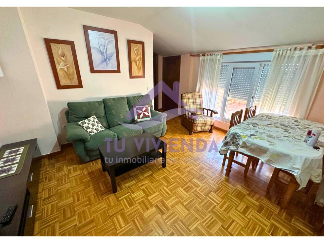 Living room of Flat to rent in Saldaña  with Heating, Terrace and Furnished