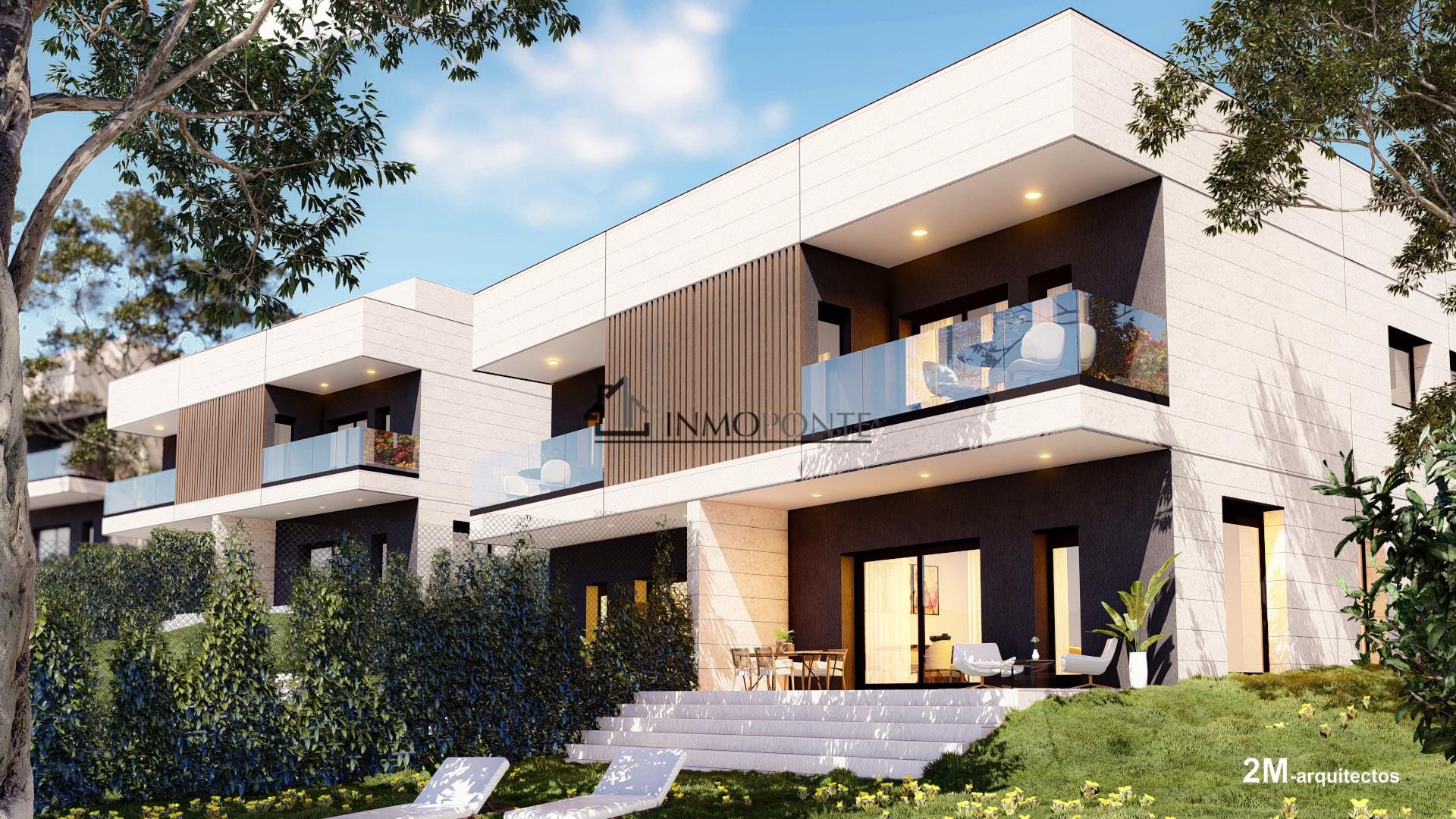 Terraza de Casa adosada en venta en Poio con Jardín privado