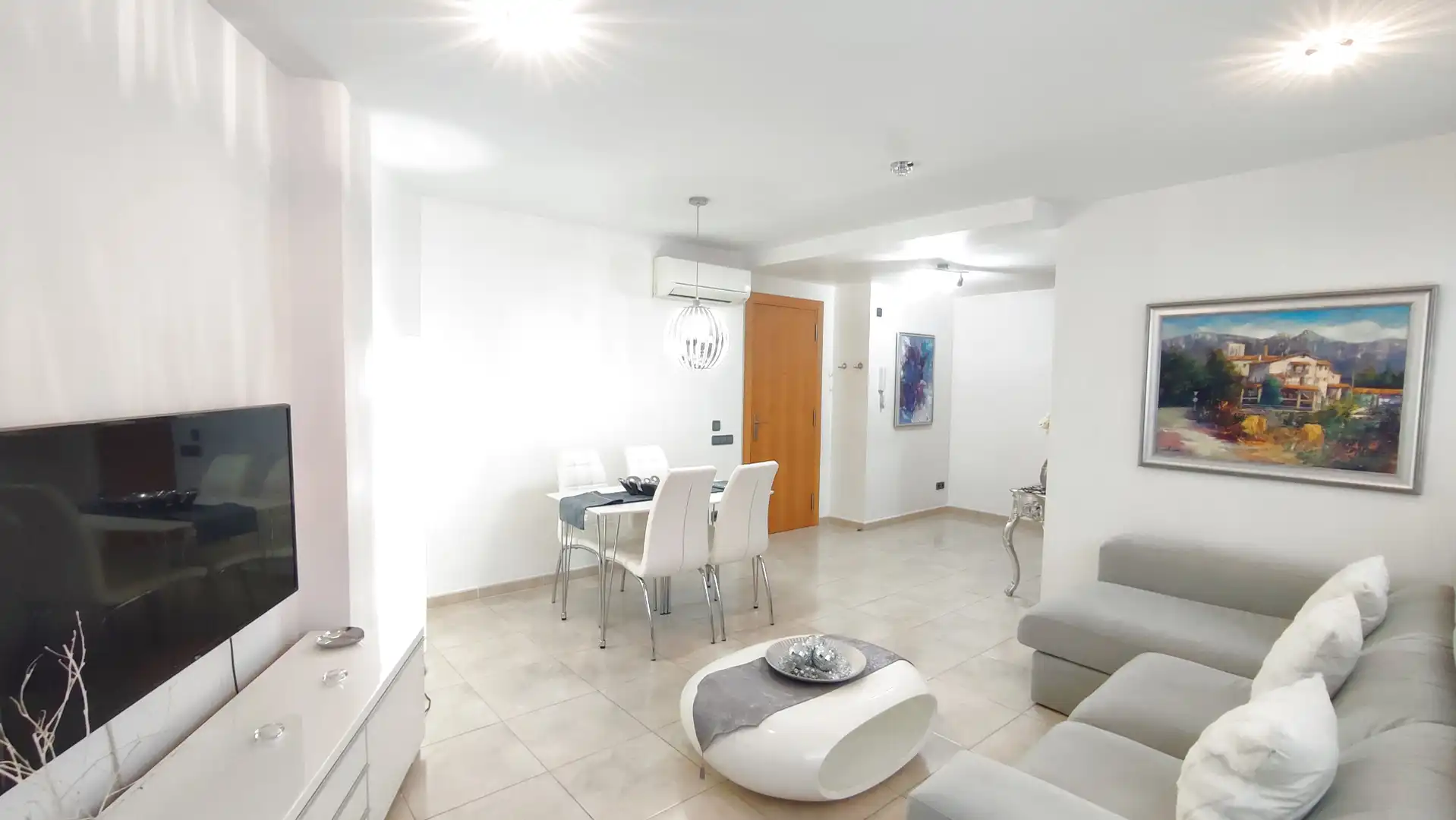 Sala d'estar de Apartament en venda en Manresa amb Aire condicionat, Calefacció i Moblat