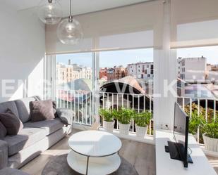 Sala d'estar de Apartament de lloguer en  Barcelona Capital amb Aire condicionat, Calefacció i Parquet