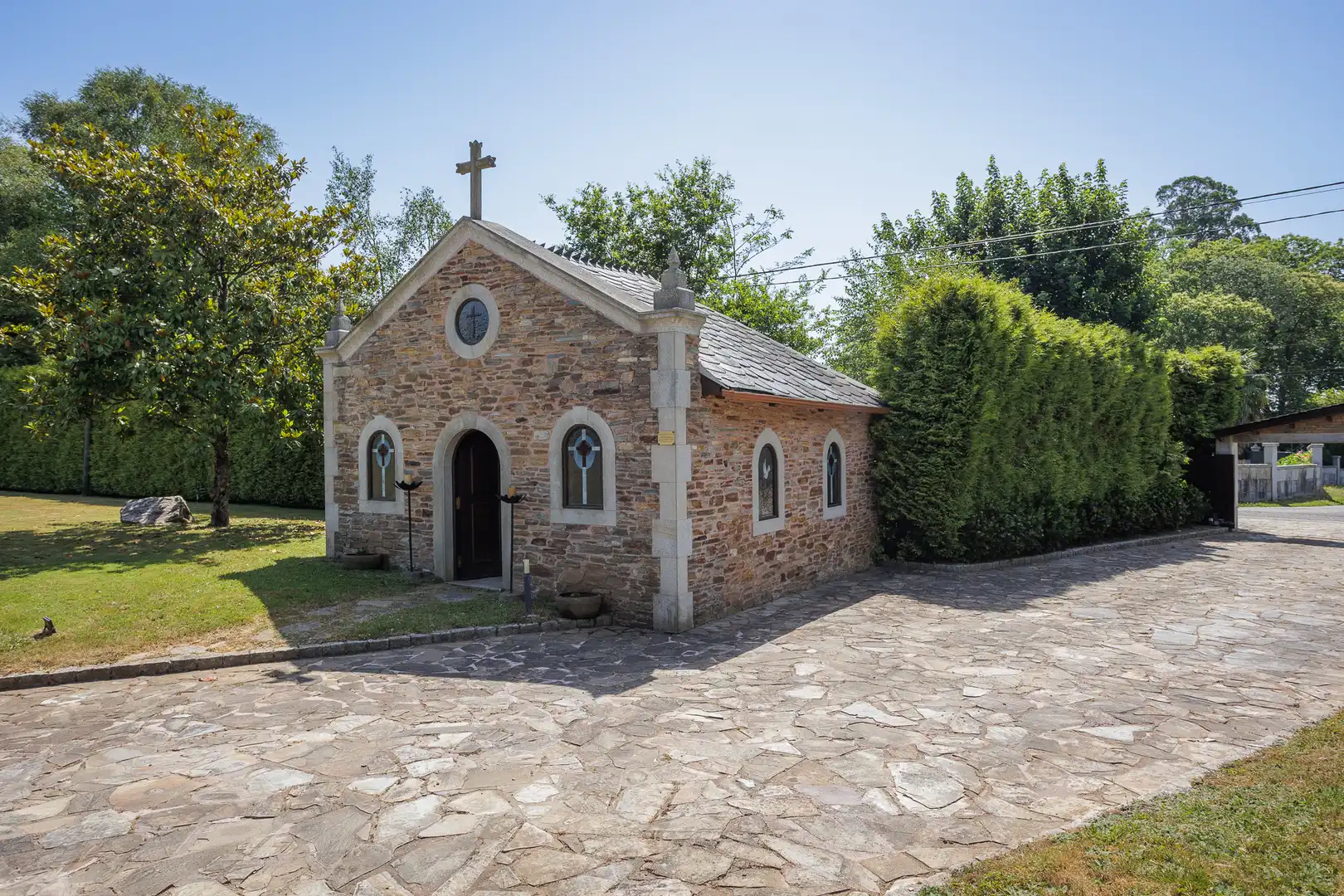 Vista exterior de Finca rústica en venta en Cospeito con Piscina
