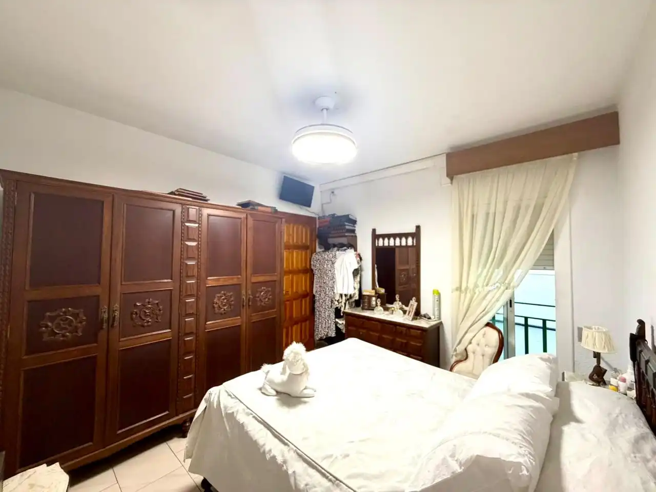 Bedroom of Flat for sale in Mataró  with Air Conditioner, Terrace and Furnished