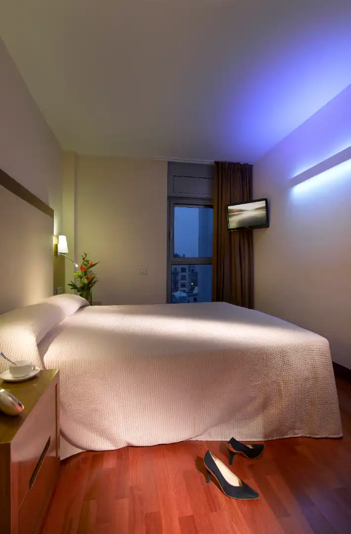 Schlafzimmer von Wohnung zum Verkauf in Barcelona mit Klimaanlage, Heizung und Parkett