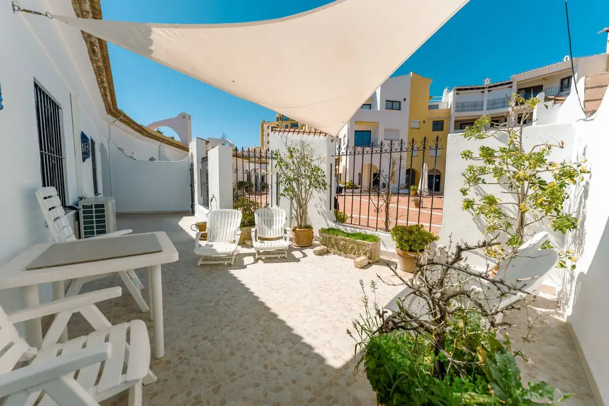 Terrassa de Casa adosada de lloguer en Marbella amb Piscina comunitària