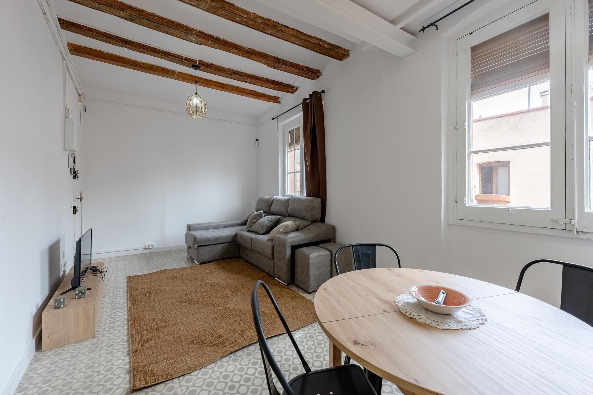 Sala d'estar de Pis en venda en  Barcelona Capital amb Terrassa i Balcó