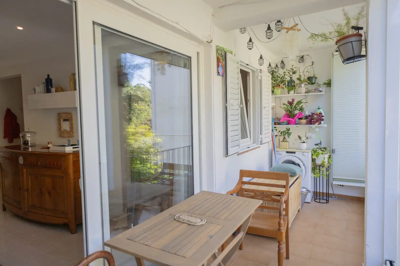 Terrasse von Wohnung zum Verkauf in Palafrugell mit Heizung, Abstellraum und Ofen