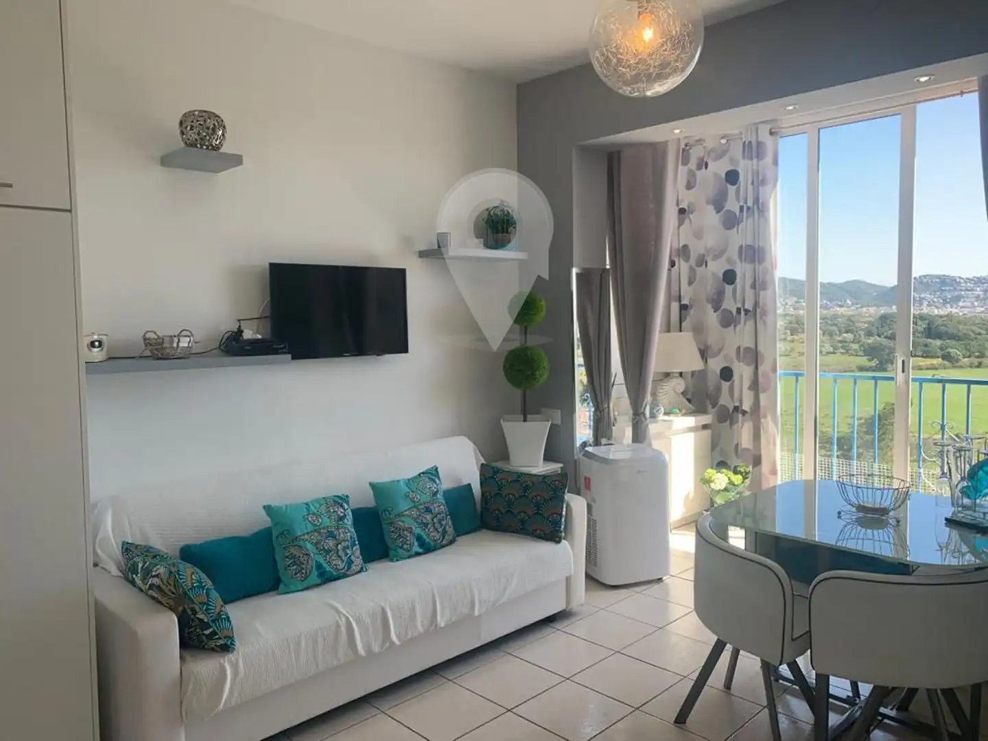 Wohnzimmer von Wohnung zum Verkauf in Roses mit Klimaanlage, Heizung und Terrasse