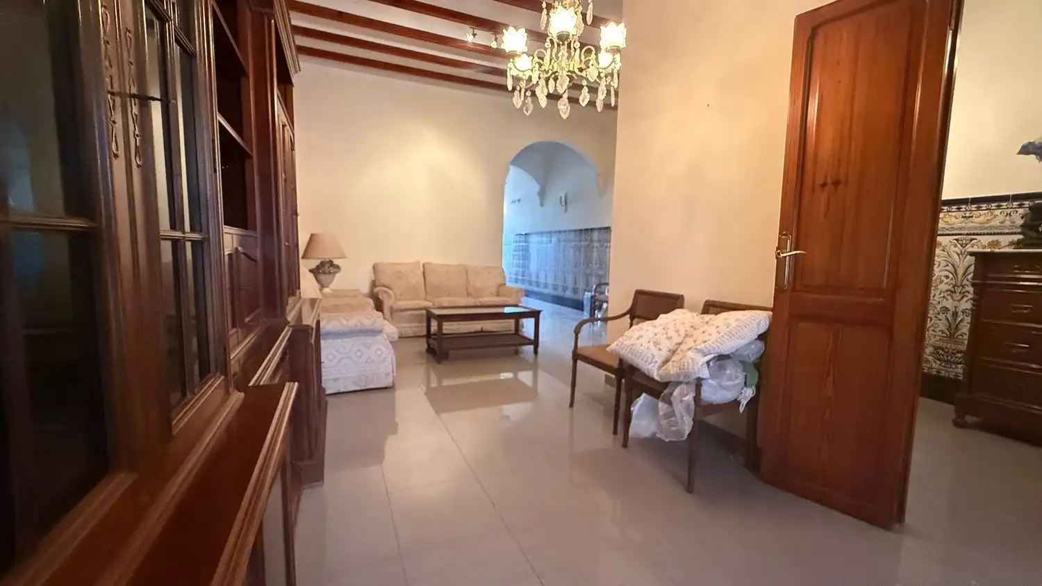 Sala d'estar de Casa o xalet en venda en Almazora / Almassora amb Aire condicionat, Terrassa i Traster
