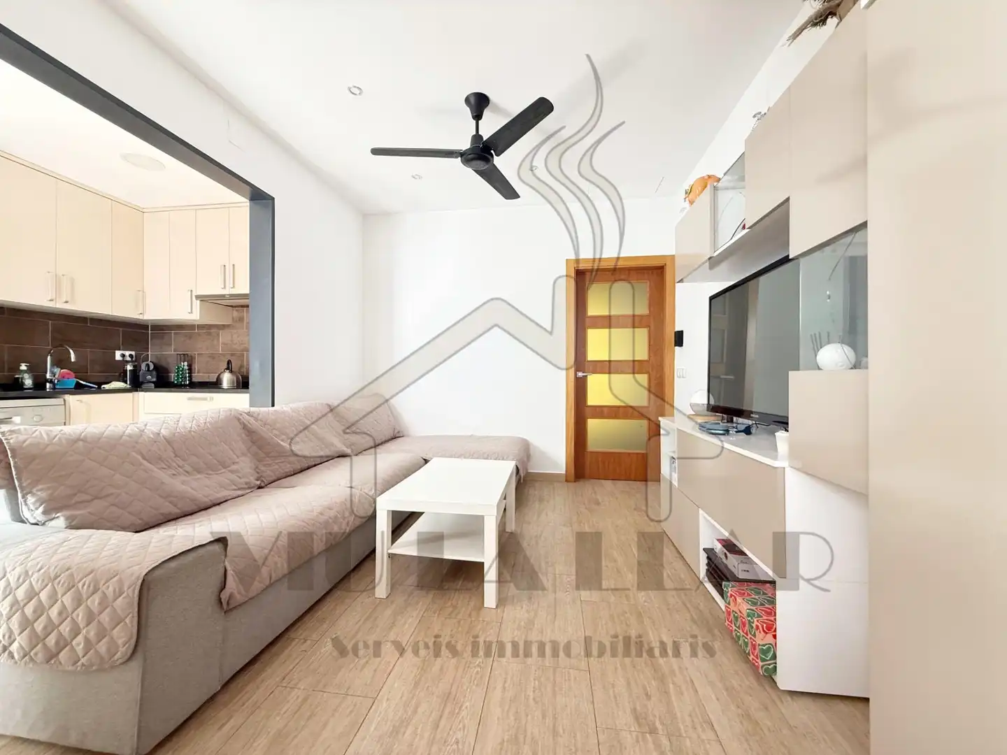 Sala de estar de Piso en venta en Mataró con Calefacción y Terraza