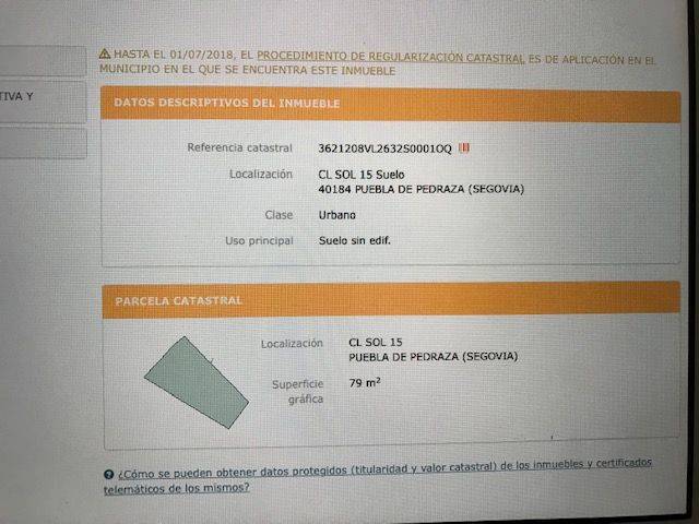 Terreno residencial en Venta en Calle de Don Isidoro Ruiz Ramos, 8 en Puebla de Pedraza