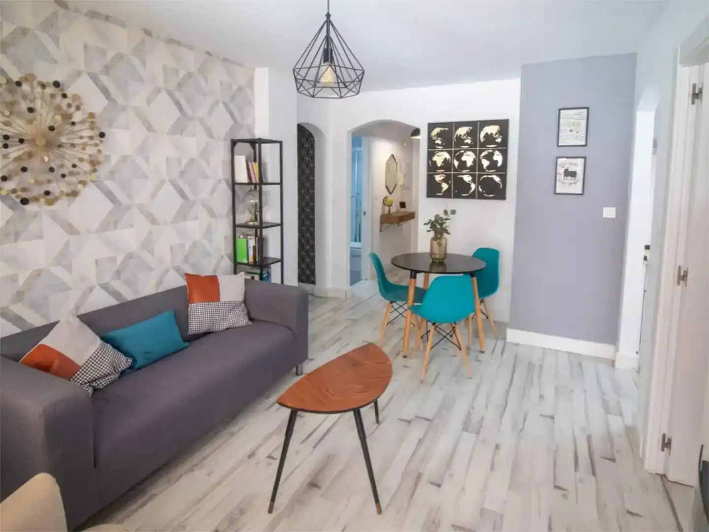 Wohnzimmer von Wohnung zur Miete in Málaga Capital mit Klimaanlage