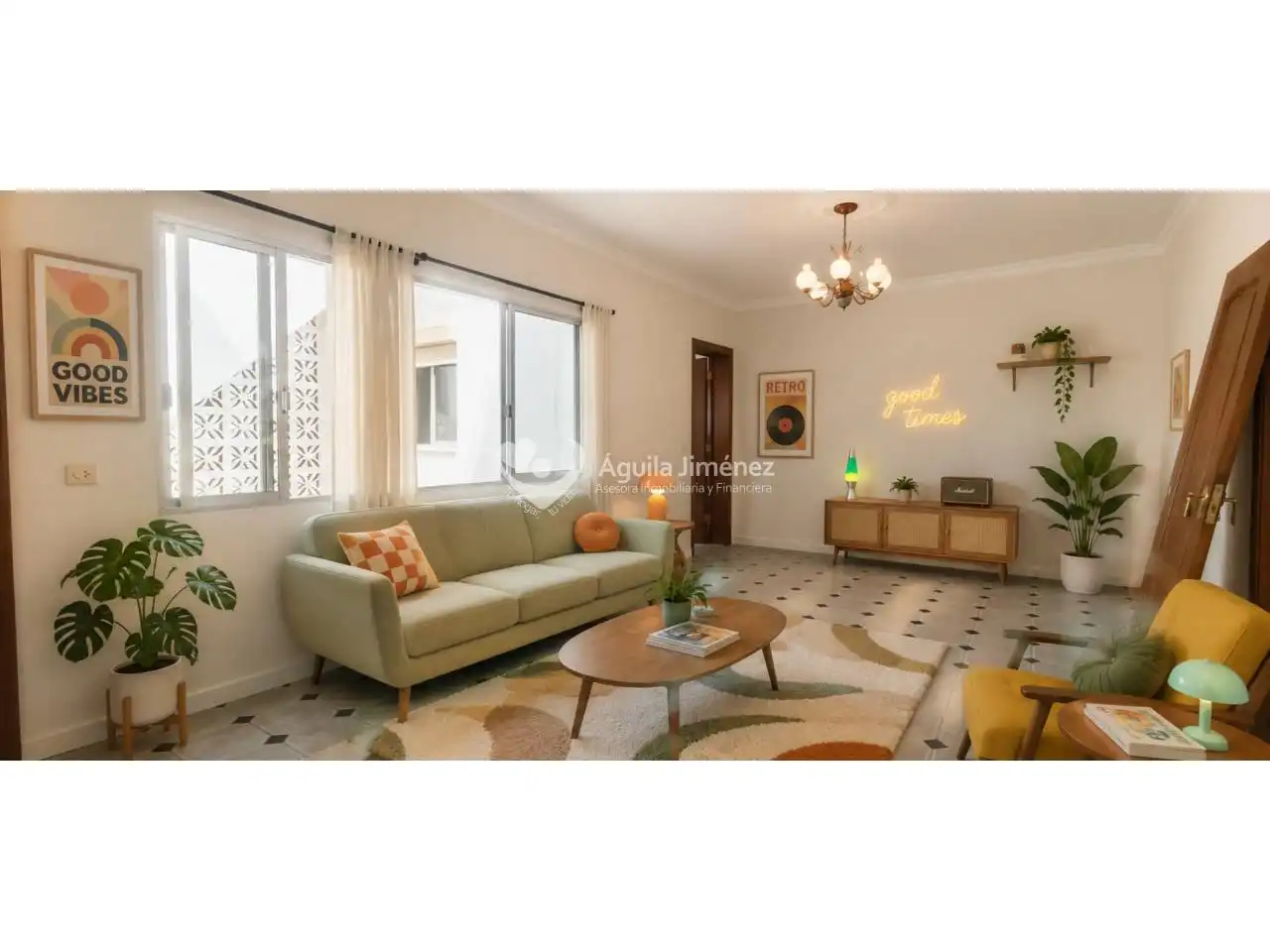 Sala de estar de Casa adosada en venta en Alcalá de Guadaira con Calefacción, Terraza y Piscina