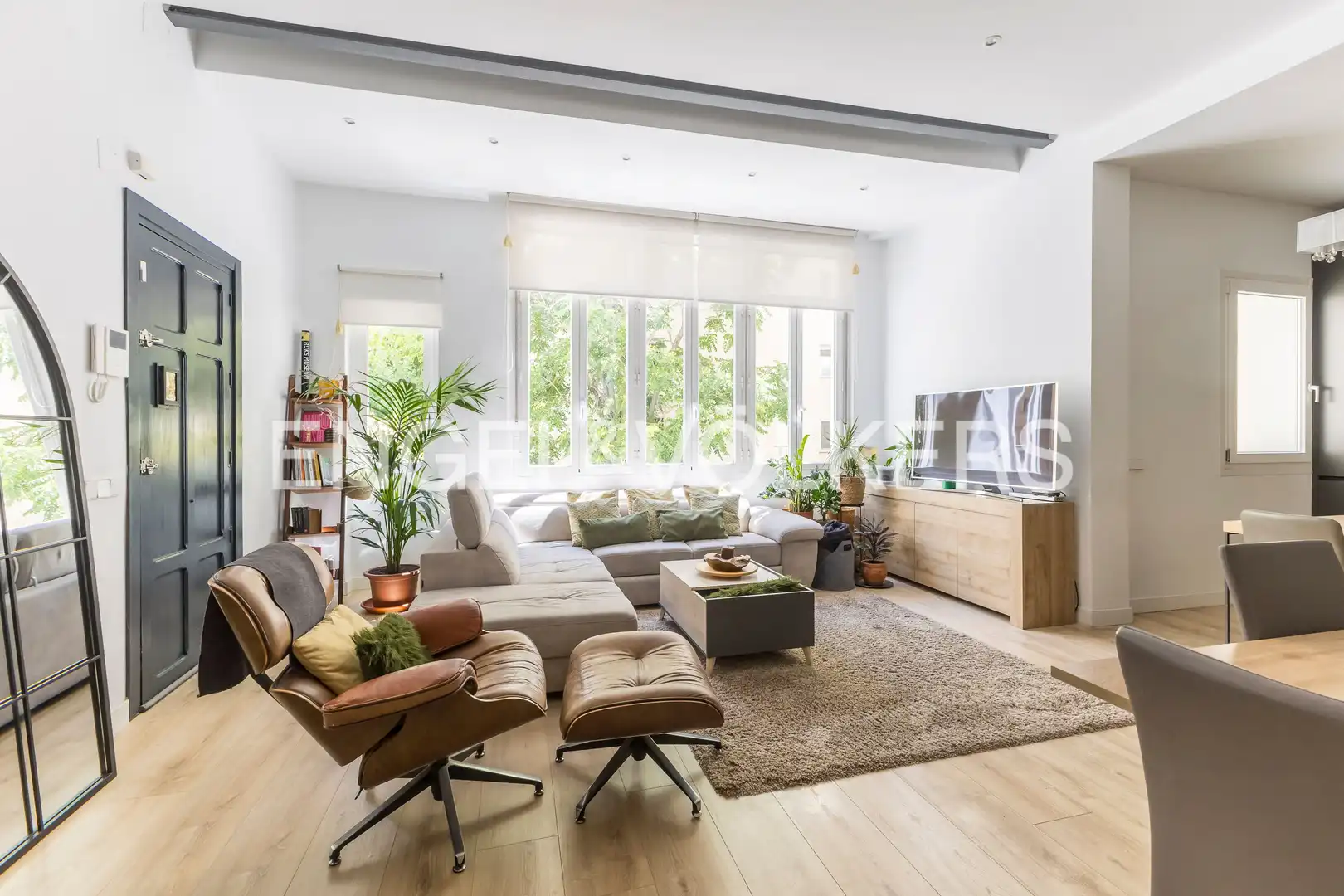 Wohnzimmer von Wohnung zur Miete in Madrid mit Klimaanlage, Heizung und Möbliert