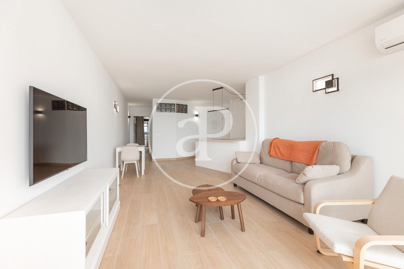 Sala de estar de Piso de alquiler en  Palma de Mallorca con Aire acondicionado, Calefacción y Terraza