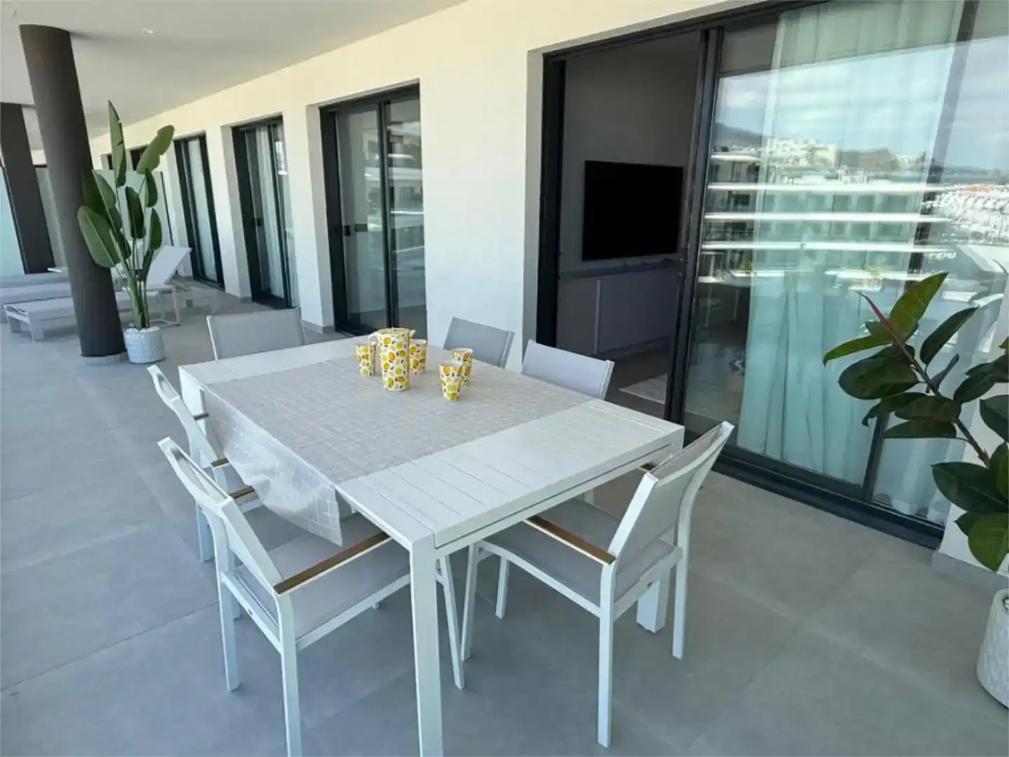 Terrasse von Wohnung zur Miete in Adeje mit Schwimmbad