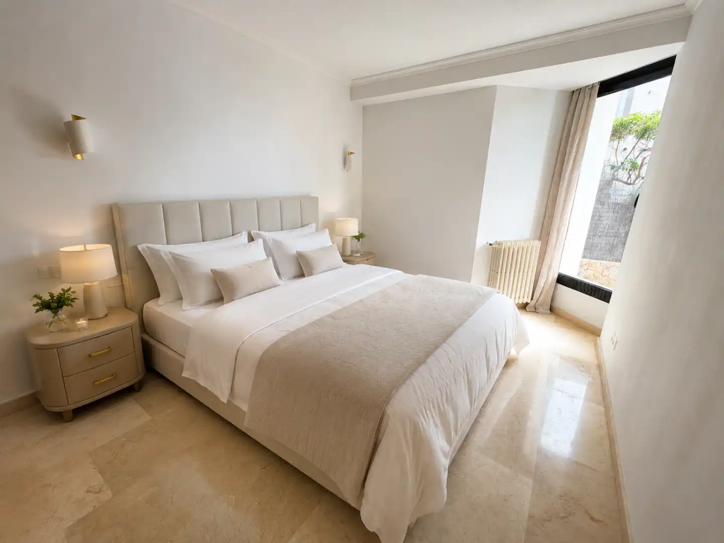 Schlafzimmer von Einfamilien-Reihenhaus zur Miete in Llucmajor mit Klimaanlage, Heizung und Privatgarten