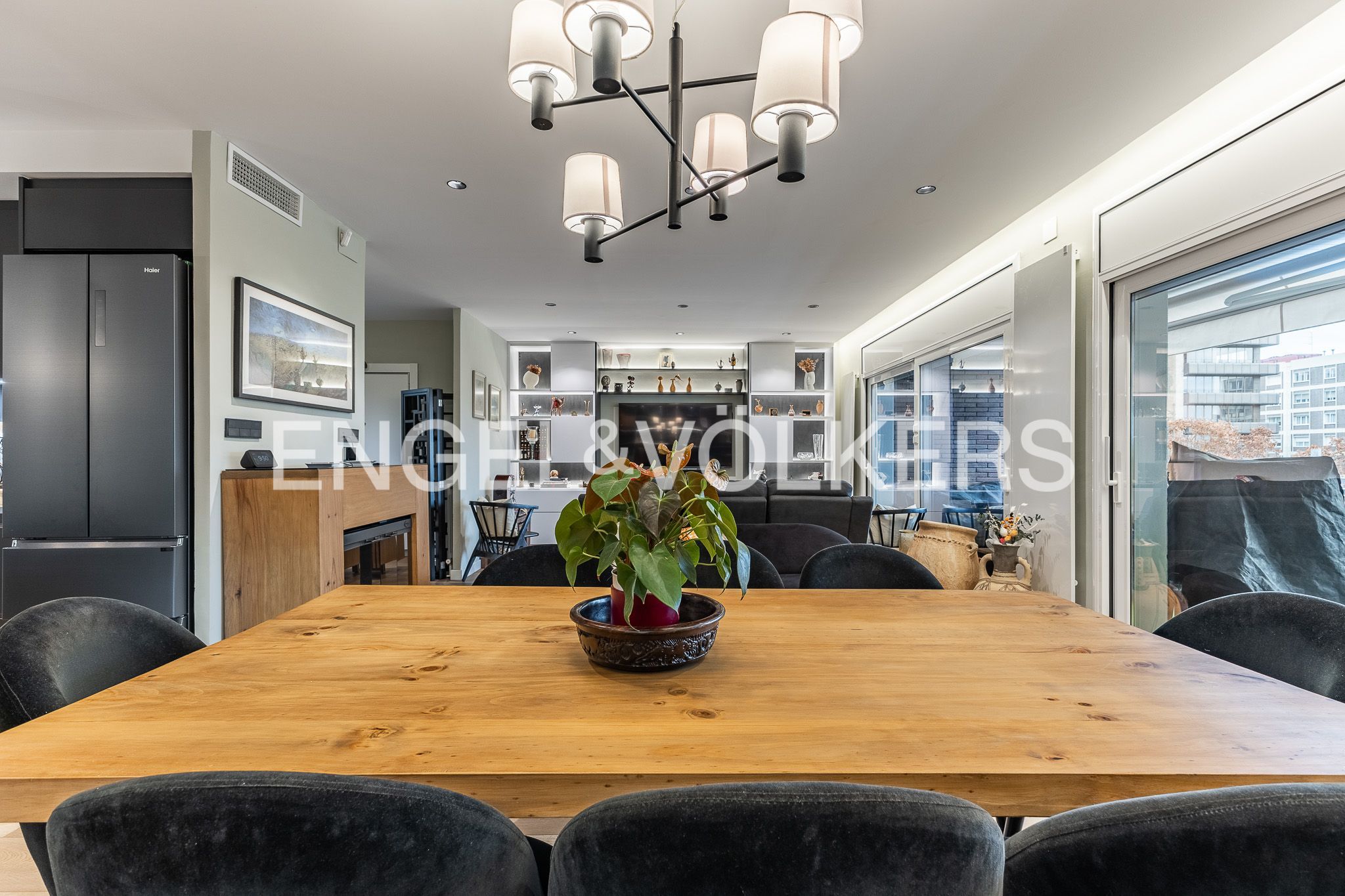 Menjador de Apartament en venda en  Barcelona Capital amb Aire condicionat, Calefacció i Parquet