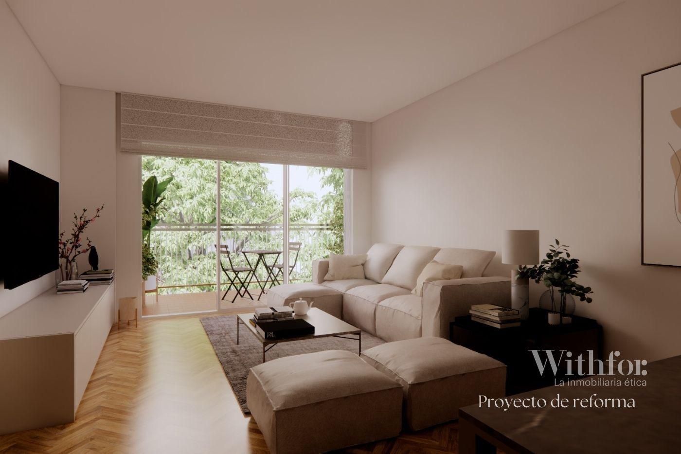 Sala de estar de Apartamento en venta en  Barcelona Capital con Aire acondicionado, Calefacción y Terraza