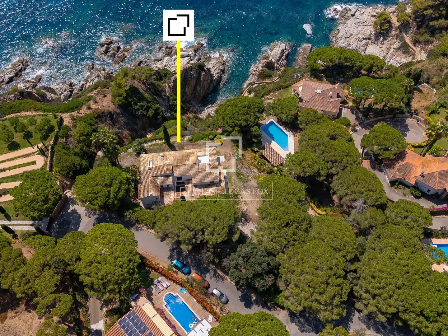 Außenansicht von Haus oder Chalet zum Verkauf in Lloret de Mar mit Klimaanlage, Heizung und Privatgarten