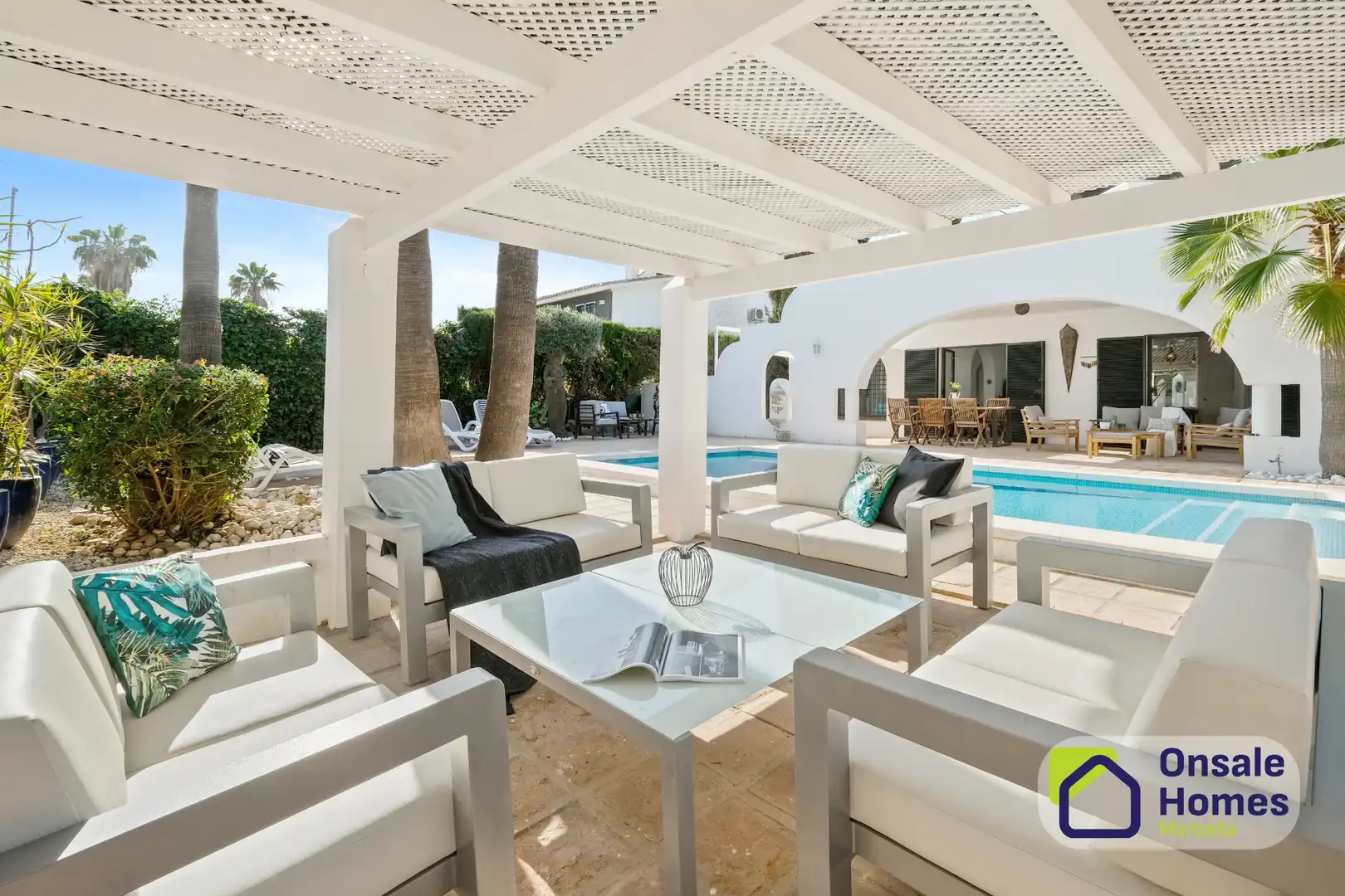 Terraza de Casa o chalet en venta en Marbella con Aire acondicionado, Jardín privado y Terraza