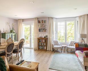 Living room of House or chalet to rent in  Madrid Capital  with Air Conditioner, Heating and Terrace