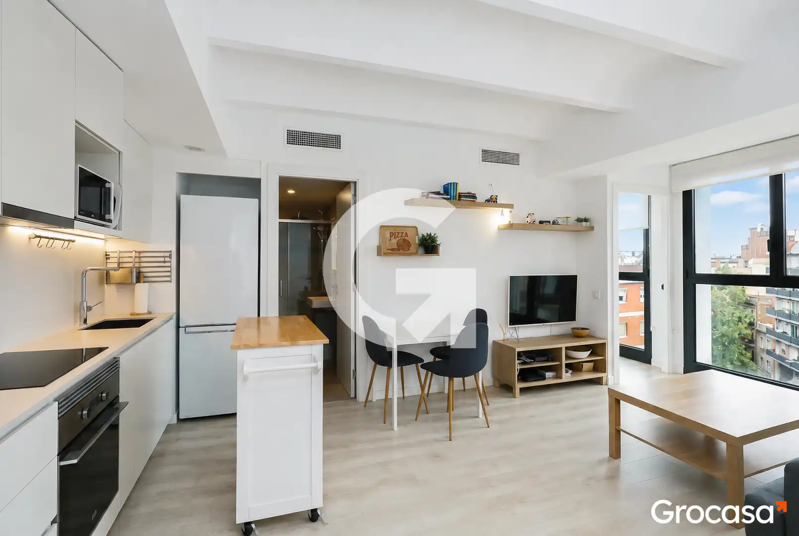 Sala de estar de Piso en venta en Barcelona con Aire acondicionado, Calefacción y Terraza