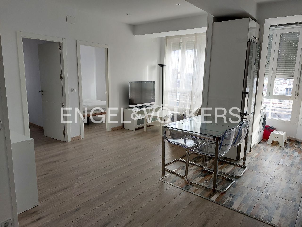 Living room of Apartment to rent in  Madrid Capital  with Air Conditioner, Heating and Furnished