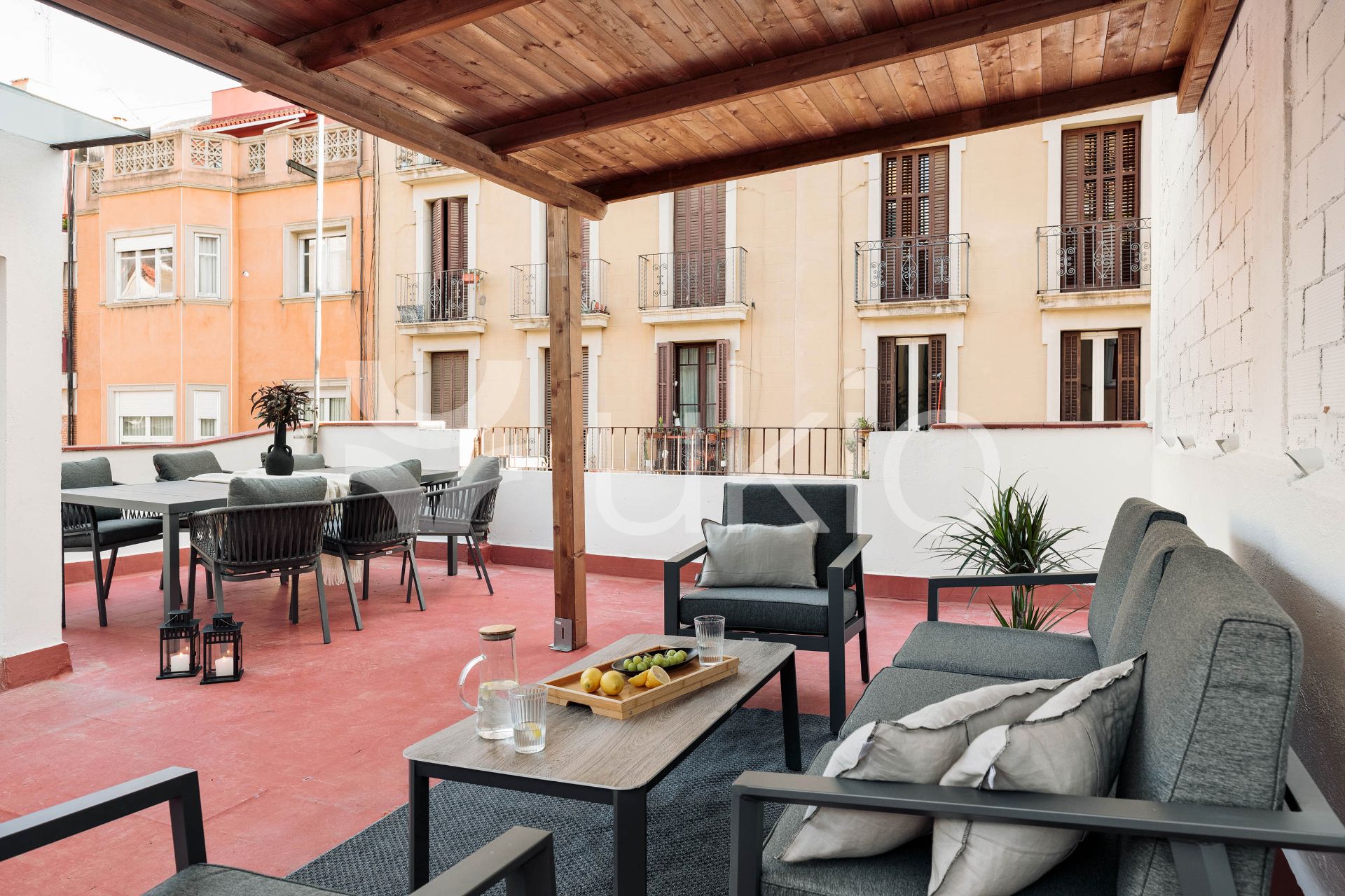 Terrace of Apartments for sale in  Barcelona Capital  with Terrace, Furnished and Oven