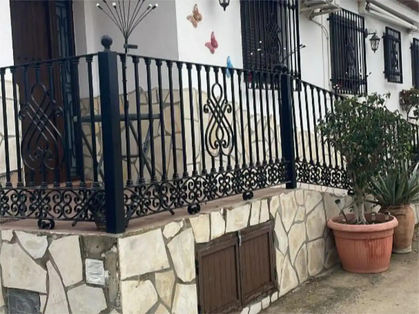 Terrasse von Country house zur Miete in Canillas de Aceituno mit Klimaanlage, Schwimmbad und Möbliert
