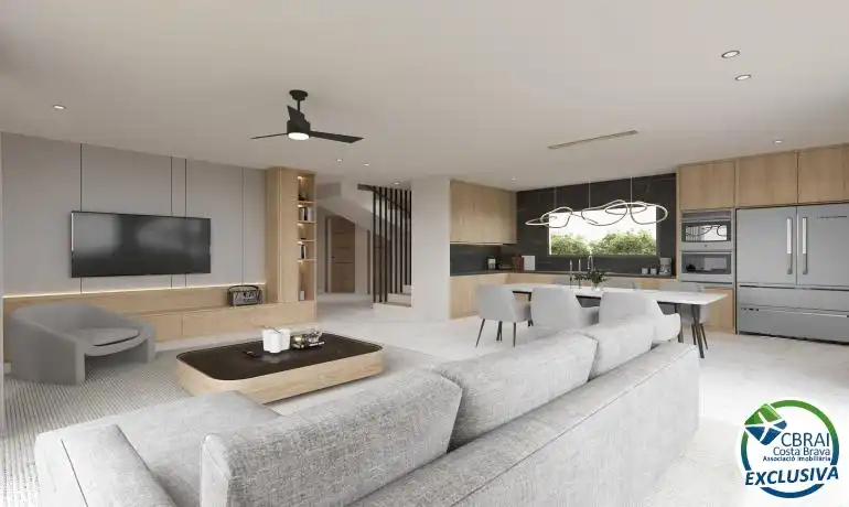 Sala d'estar de Casa o xalet en venda en Roses amb Calefacció, Jardí privat i Traster