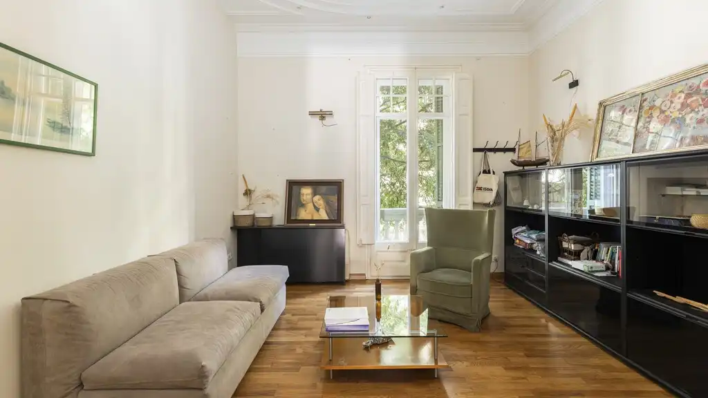 Wohnzimmer von Wohnungen zum Verkauf in Barcelona mit Klimaanlage, Heizung und Terrasse