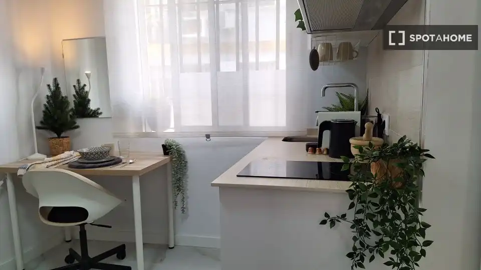 Kitchen of Study for share in Sevilla  with Air Conditioner, Heating and Terrace