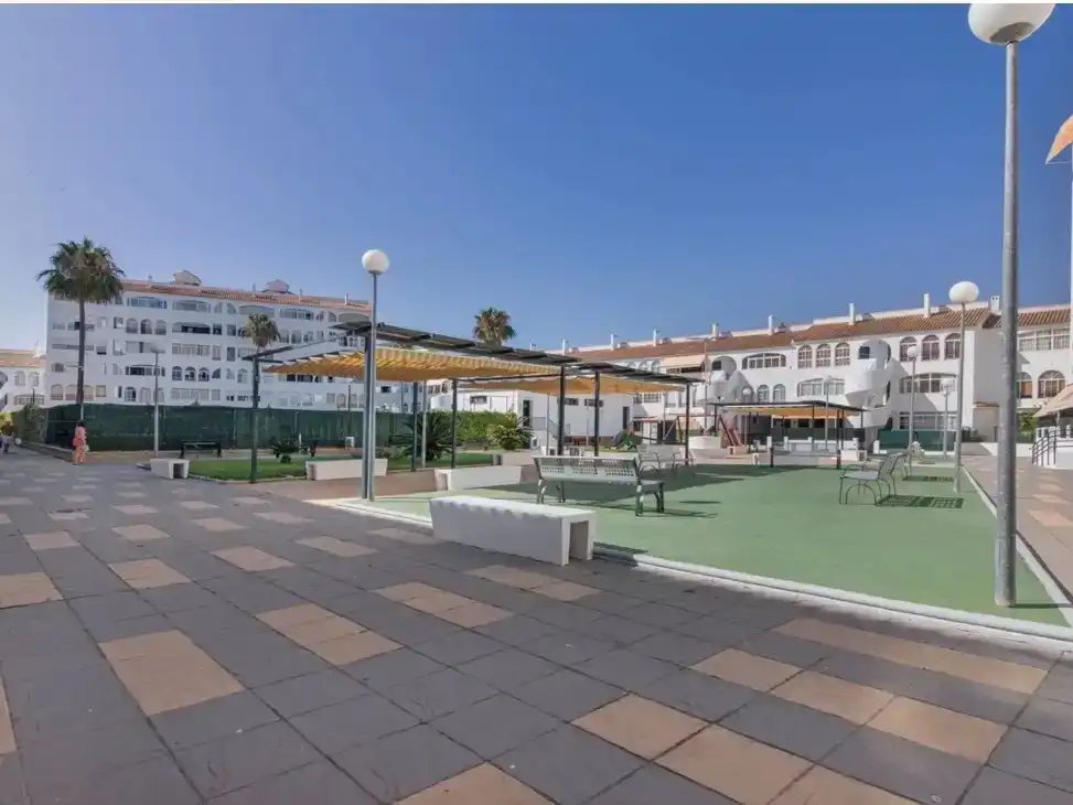 Exterior view of Flat for sale in El Portil  with Air Conditioner and Swimming Pool