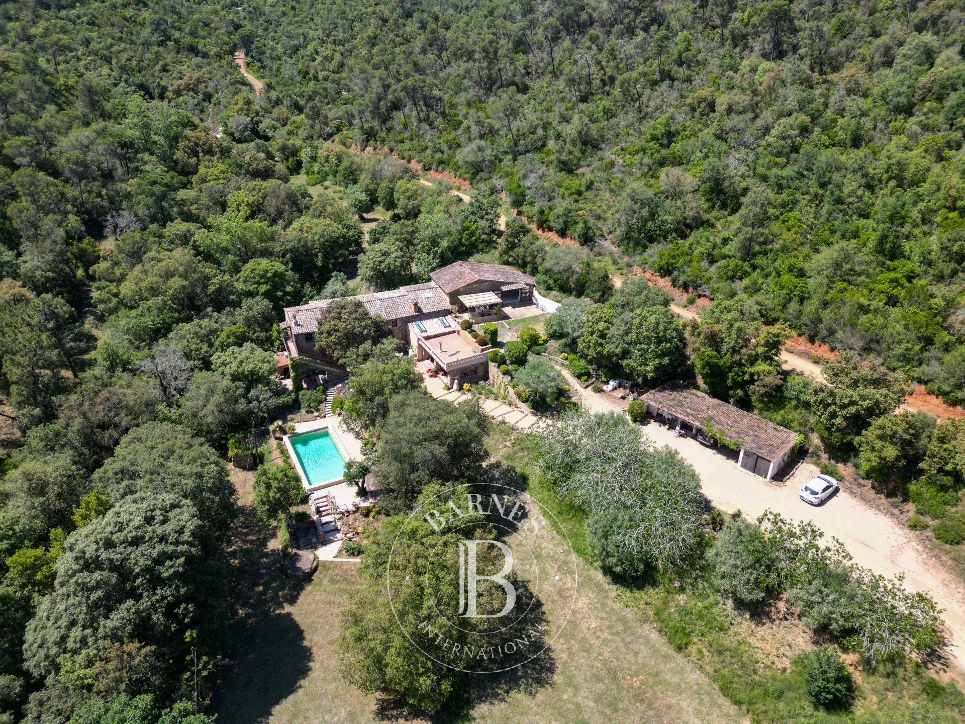 Jardí de Finca rústica en venda en Mont-ras amb Aire condicionat, Calefacció i Piscina
