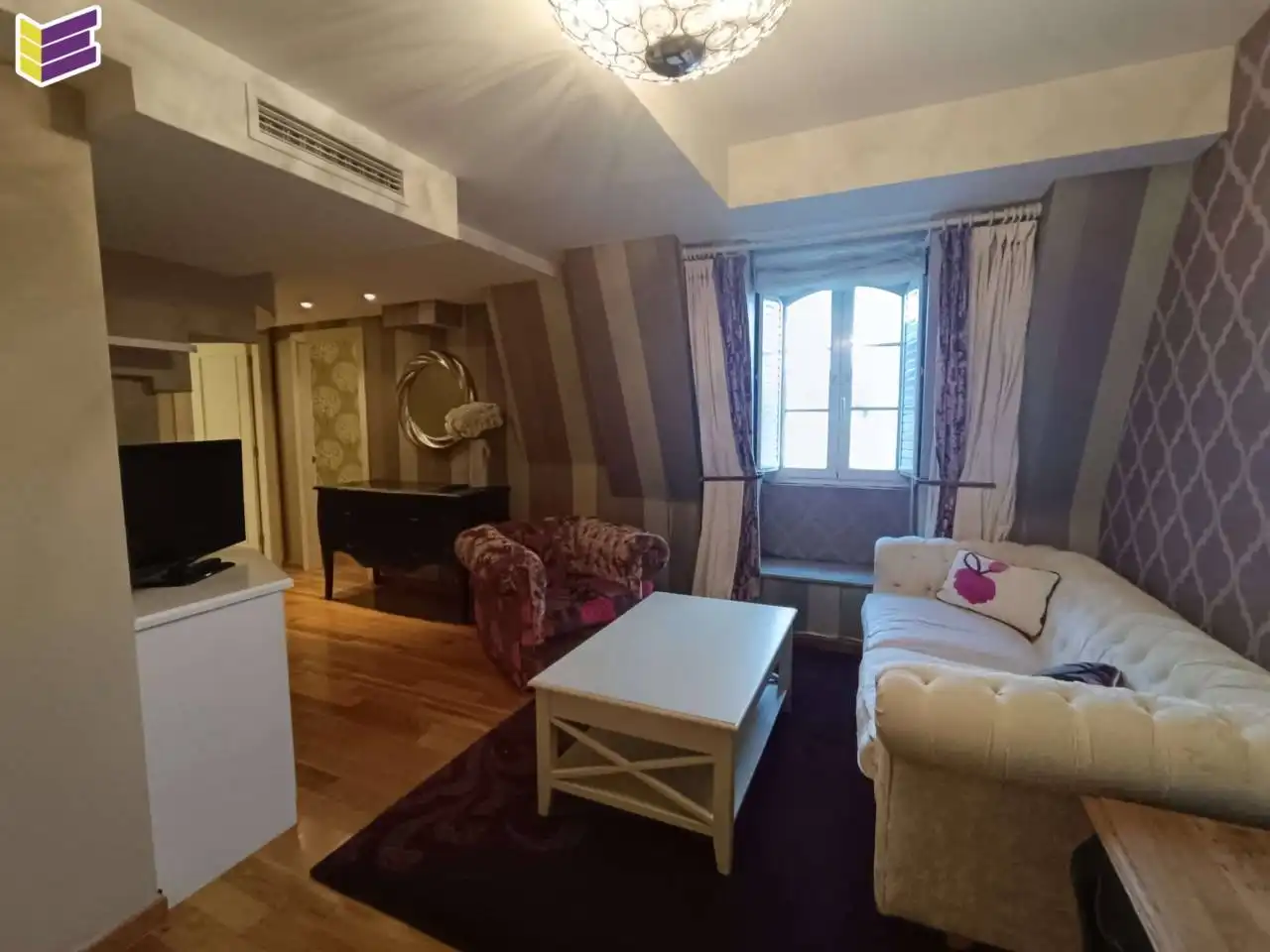 Sala de estar de Dúplex en venta en Mondariz-Balneario con Aire acondicionado, Parquet y Trastero