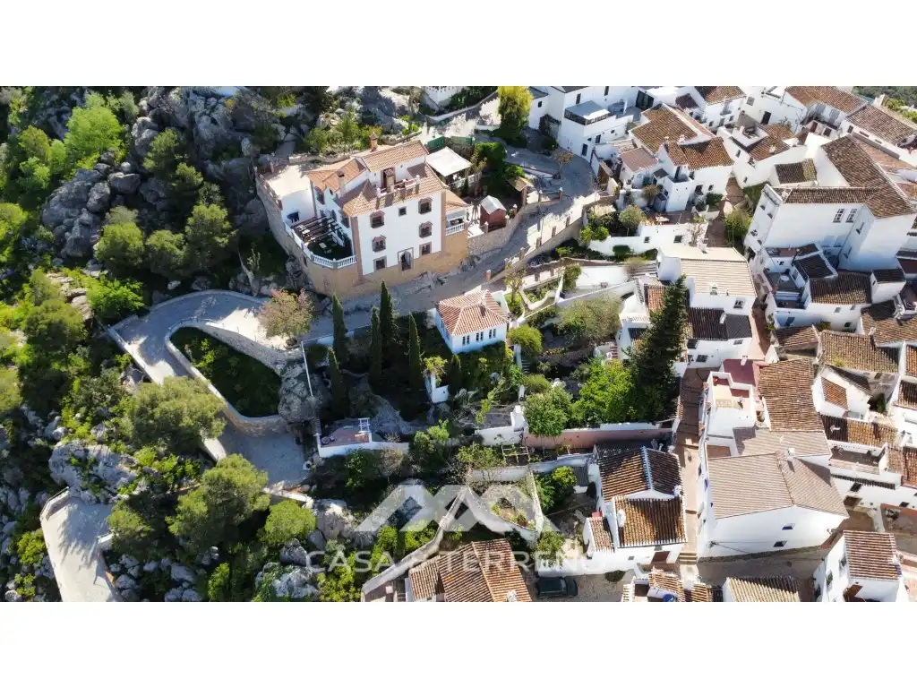 Vista exterior de Casa adosada en venta en Comares con Aire acondicionado, Terraza y Piscina