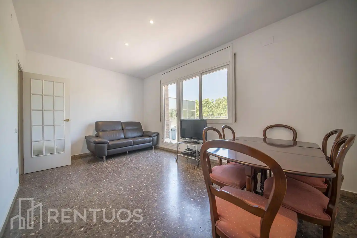 Wohnzimmer von Wohnung zur Miete in Barcelona mit Klimaanlage und Terrasse