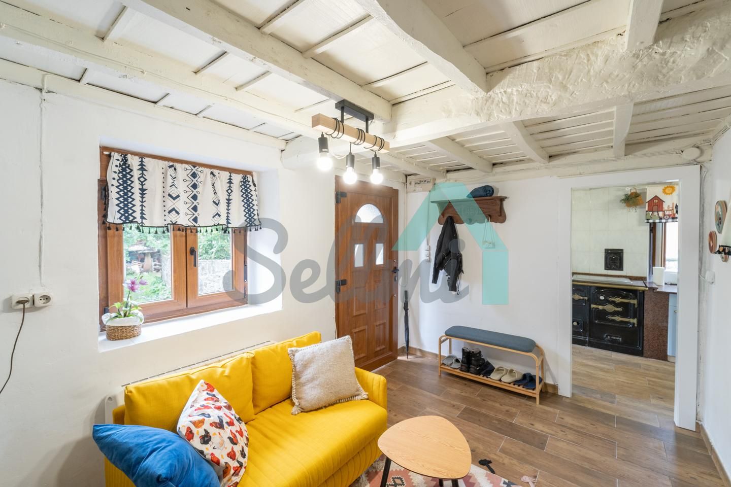 Living room of Single-family semi-detached for sale in Villaviciosa  with Heating, Parquet flooring and Furnished