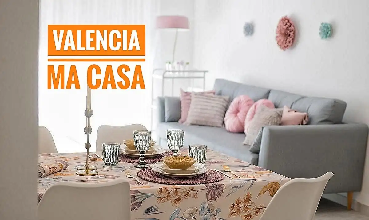 Sala d'estar de Pis de lloguer en Alboraya amb Moblat
