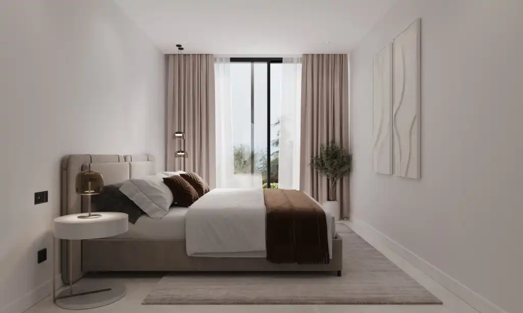 Habitación de Apartamento en venta en Estepona con Aire acondicionado, Calefacción y Jardín privado