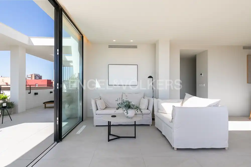 Terrace of Attic for rent in Valencia  with Air Conditioner, Heating and Terrace
